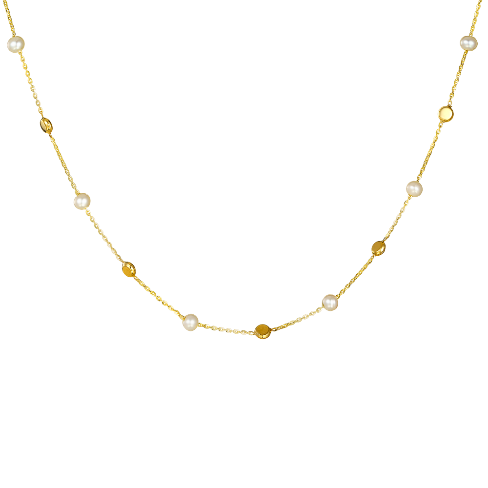 Κολιέ Αλυσιδωτό με Μαργαριτάρια