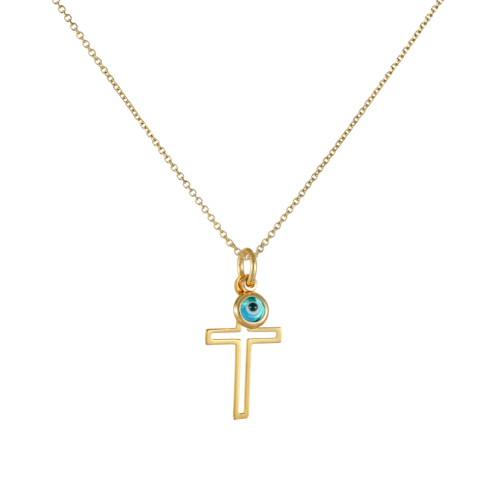 Σταυρουδάκι με Ματάκι 9 Καρατίων