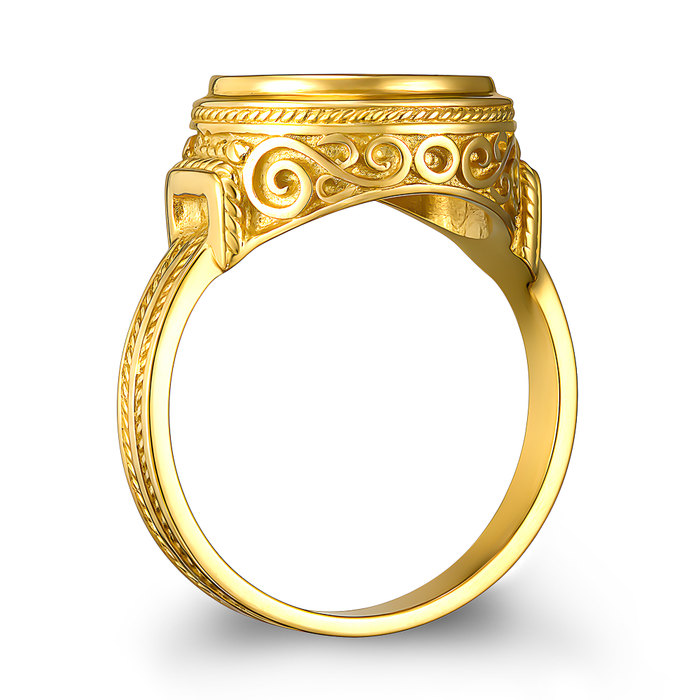 Ανδρικό Δαχτυλίδι με Μαύρο Όνυχα