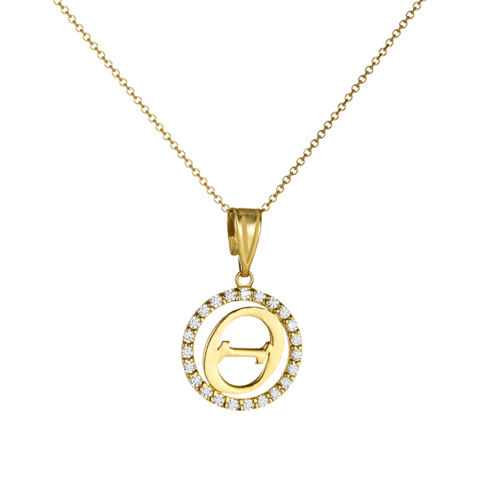 Μονόγραμμα Μενταγιόν 14 Καρατίων  