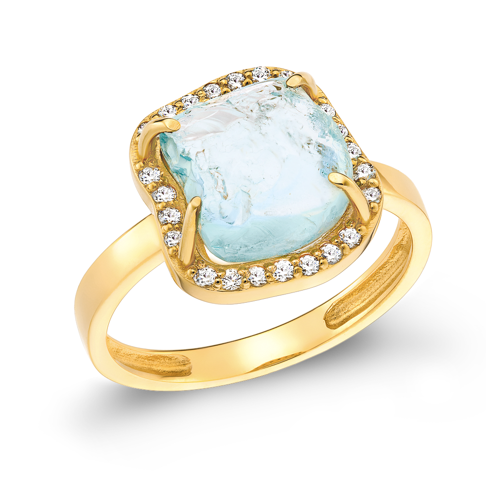 Μονόπετρο με Aquamarine