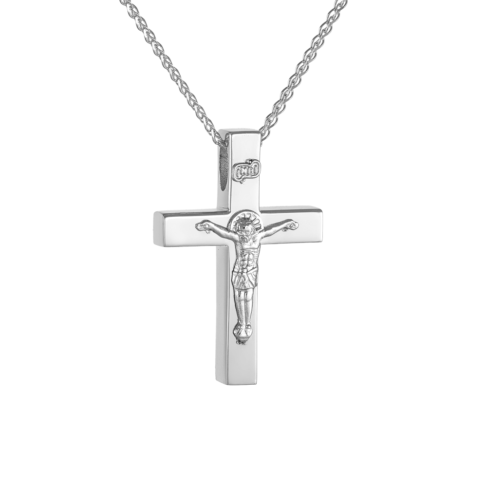 Λευκόχρυσος Ανδρικός Σταυρός Διπλής Όψεως