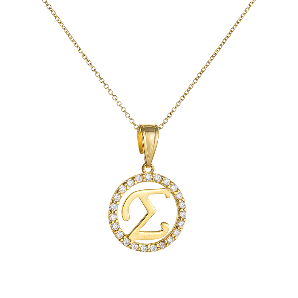 Μονόγραμμα Μενταγιόν 9 Καρατίων