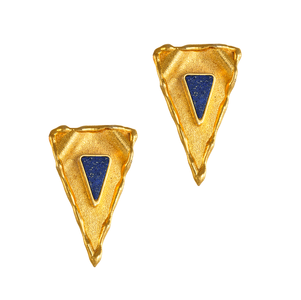 Κουμπωτά Χειροποίητα με Lapis Lazuli