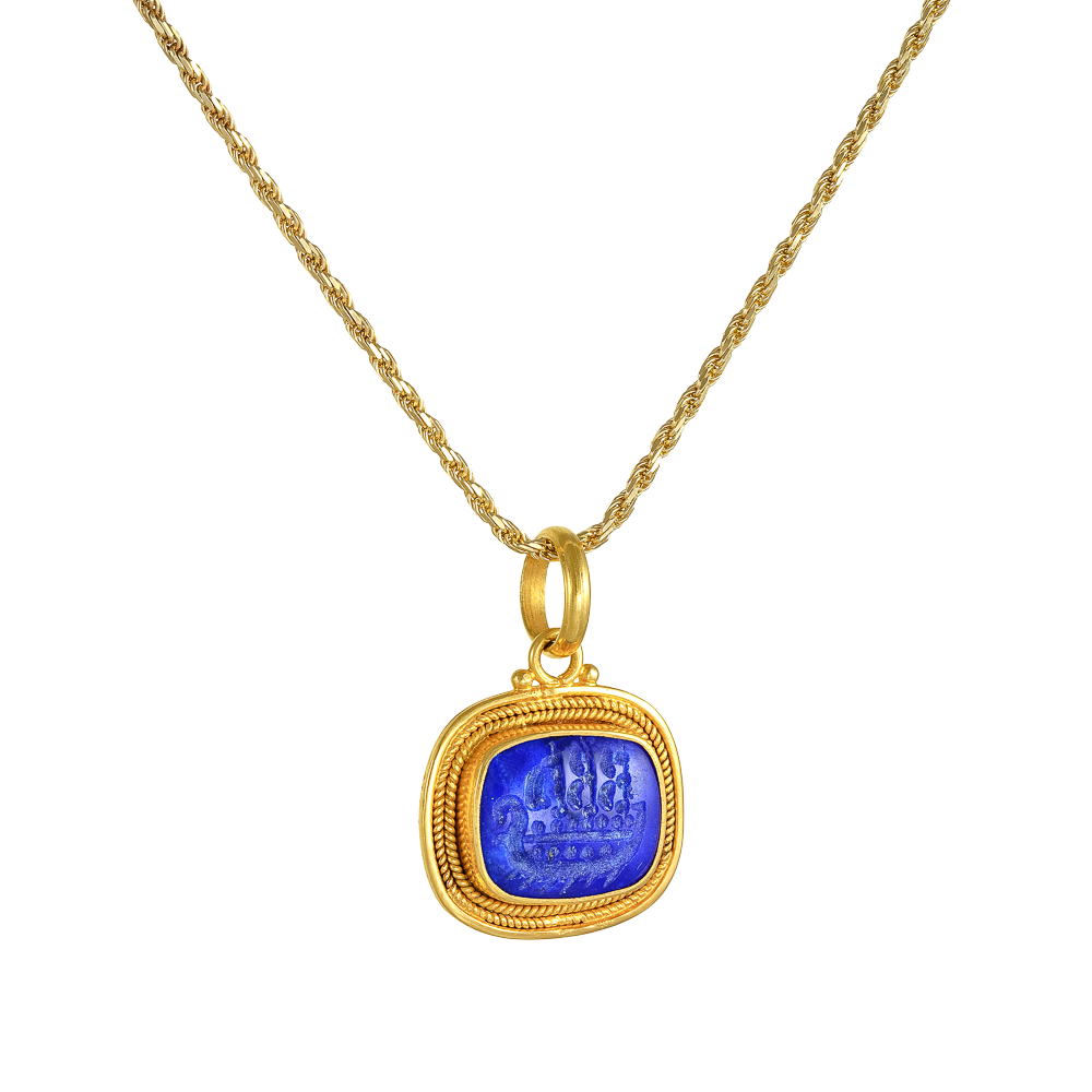 Μενταγιόν με Σφραγιδόλιθο Lapis Lazuli