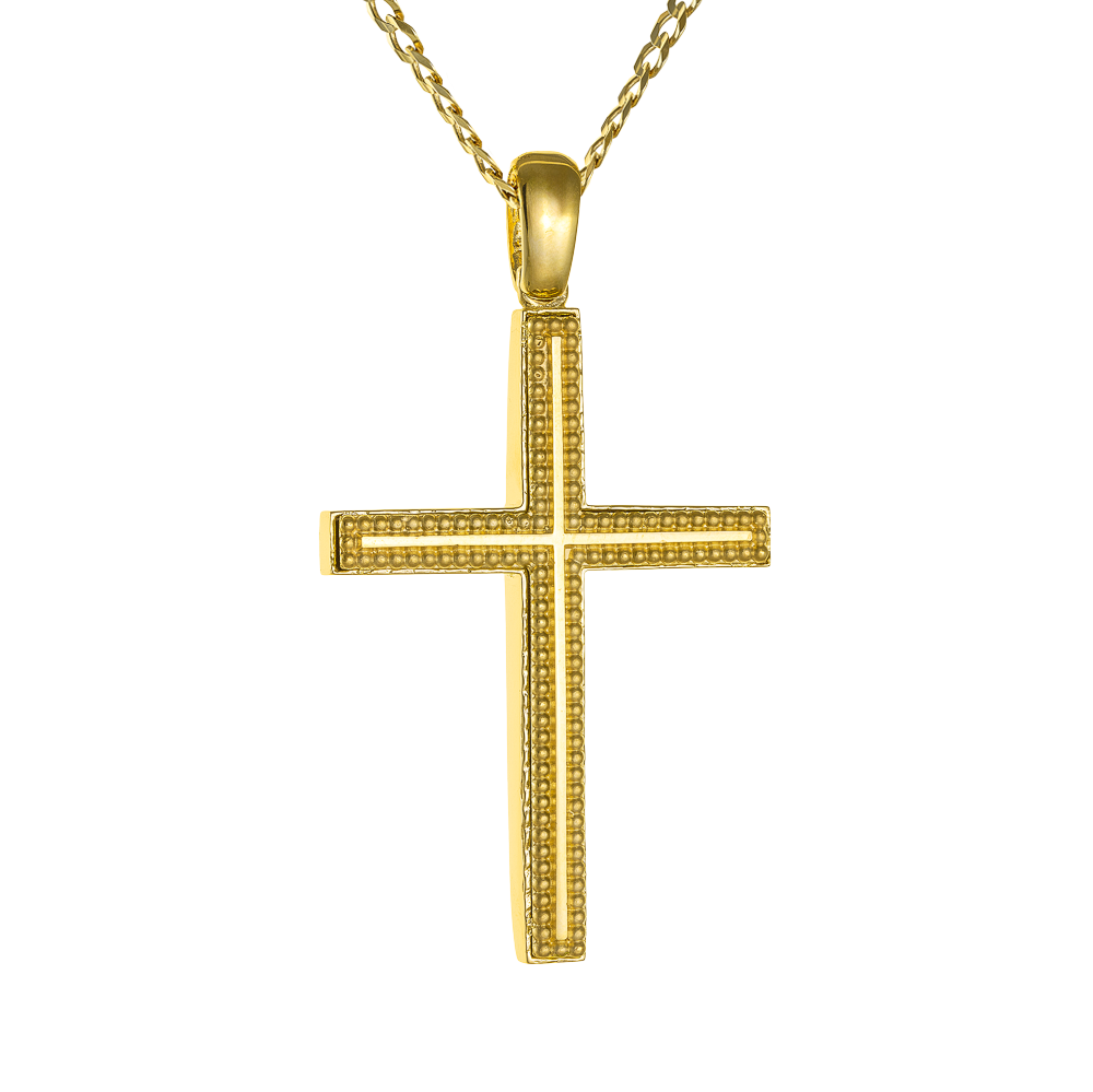 Χρυσός Σταυρός Διπλής Όψεως 