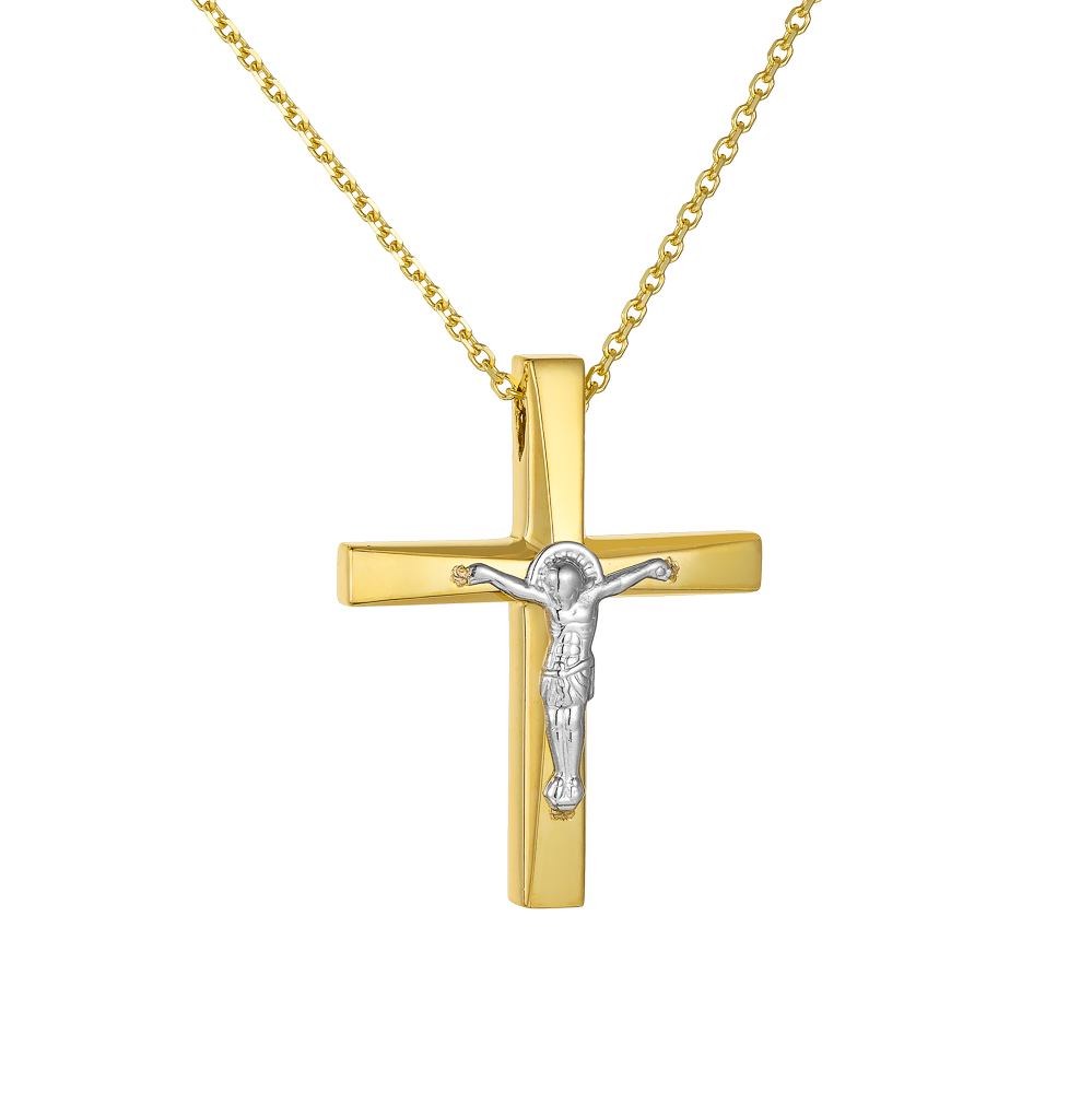 Χρυσός Σταυρός με Εσταυρωμένο 