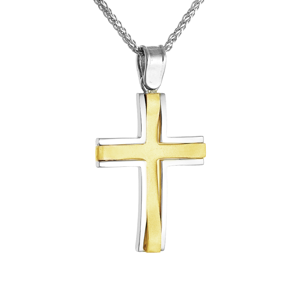 Διπλής Όψεως Σταυρός 14 Καρατίων  