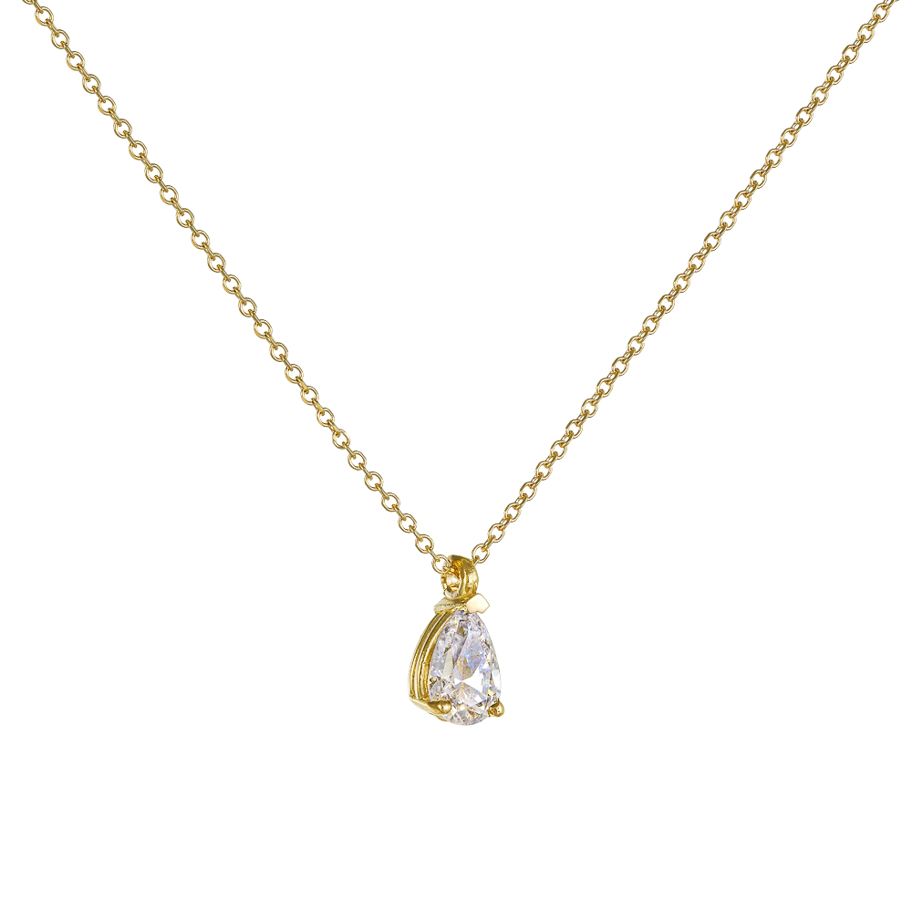 Κολιέ με Μονόπετρο 9 Καρατίων