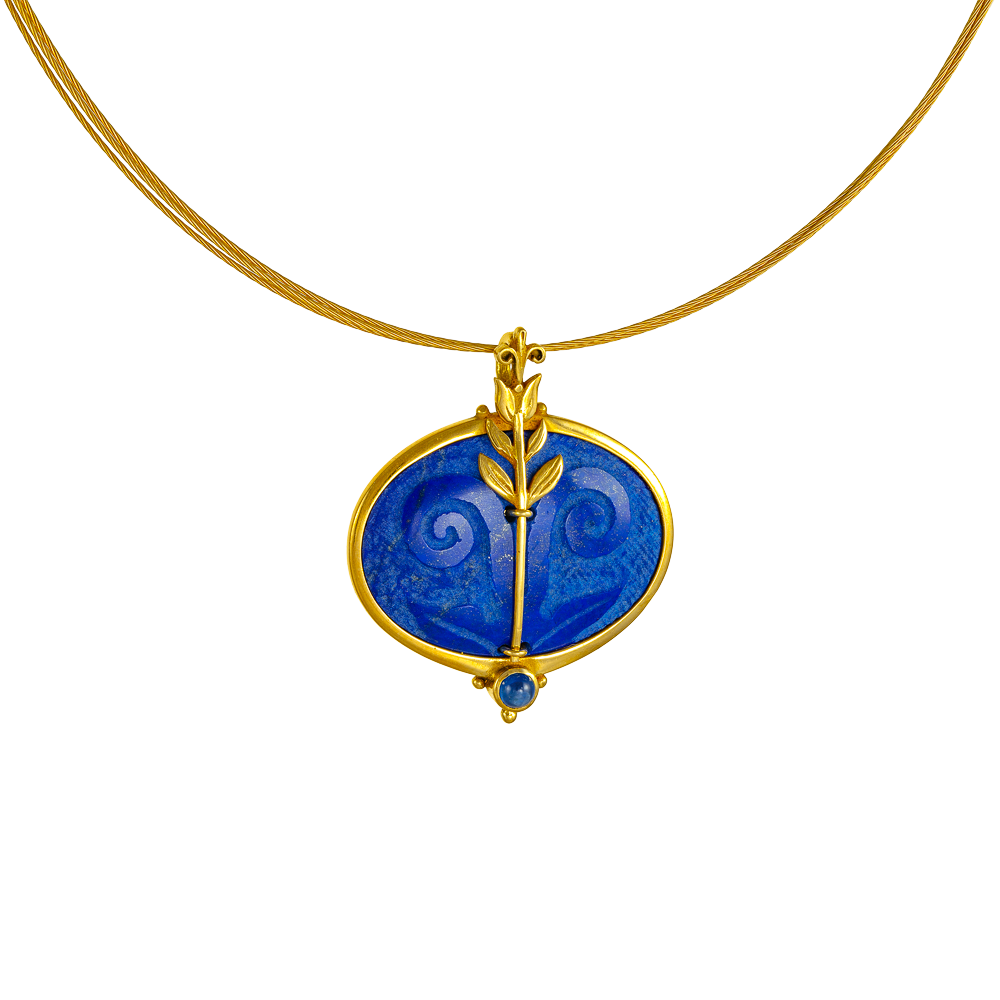 Μενταγιόν με Σφραγιδόλιθο Lapis Lazuli