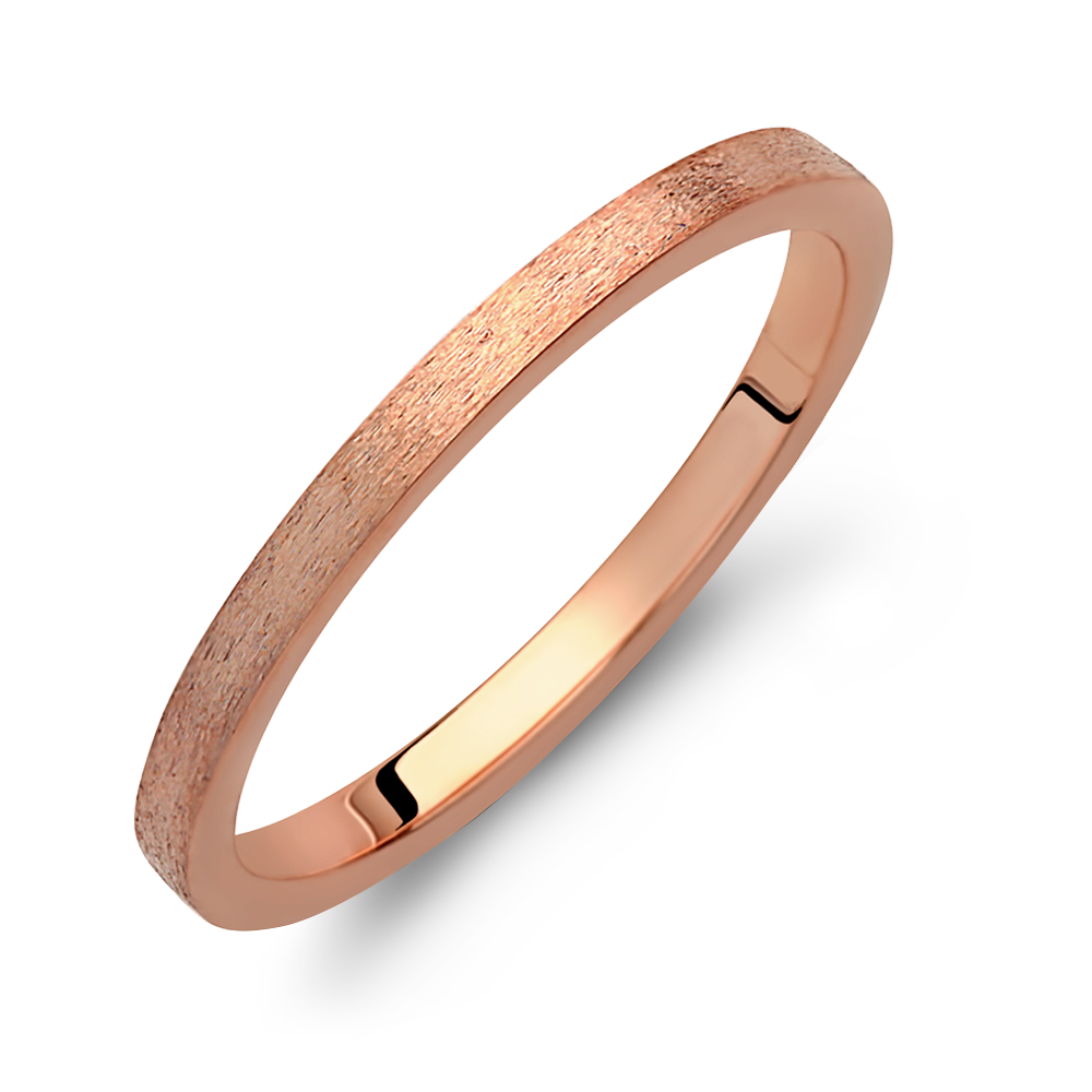 Ροζ Χρυσή Βέρα Γάμου 14 Καρατίων