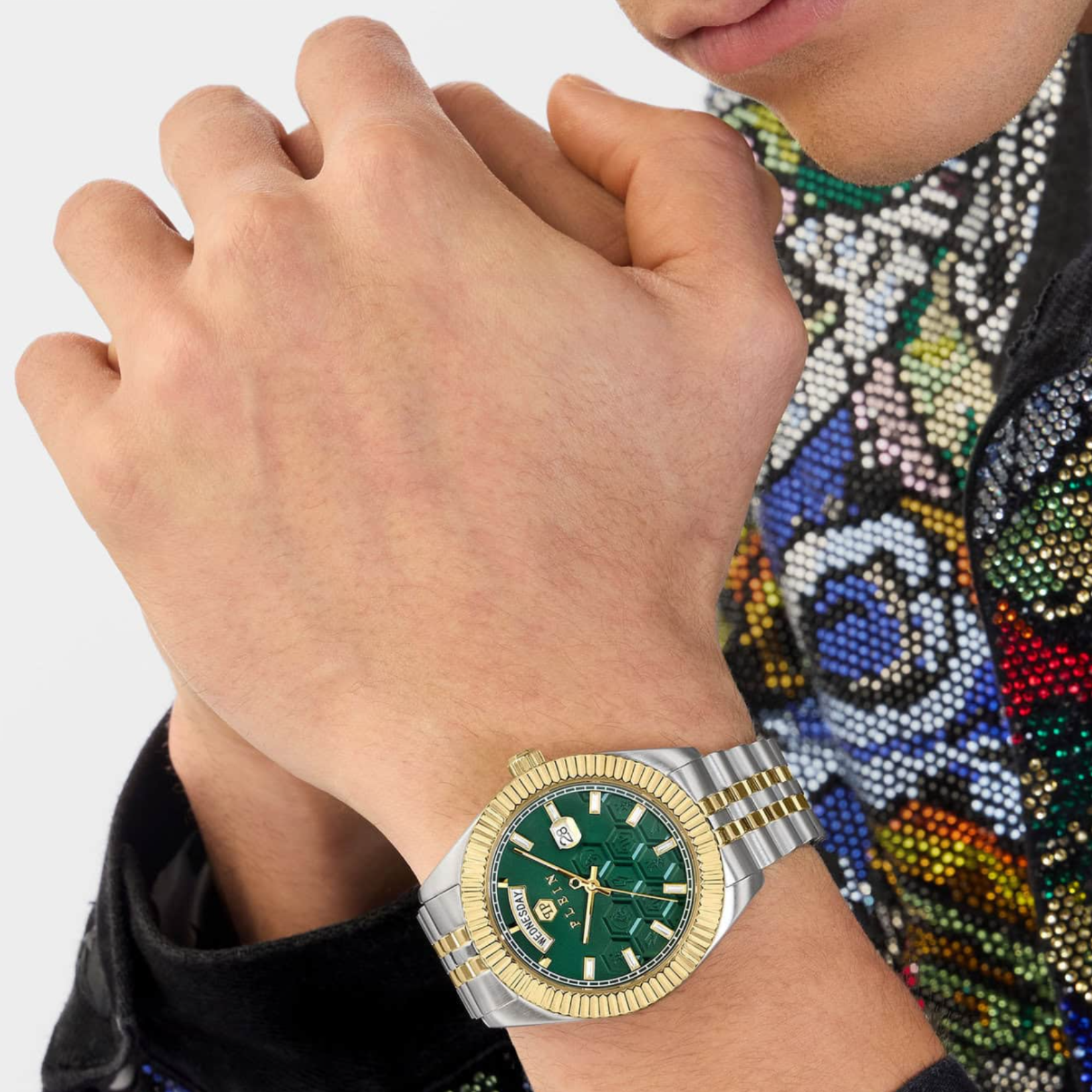PHILIPP PLEIN DATE SUPERLATIVE GENT TWO TONE