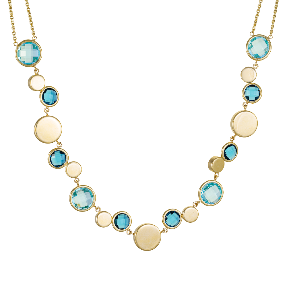Κολιέ με Checkered Cut Topaz 