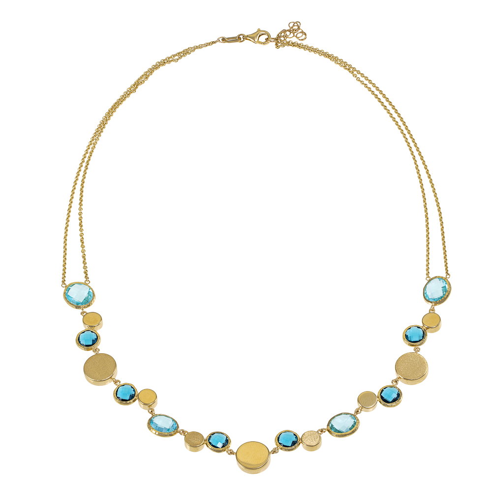 Κολιέ με Checkered Cut Topaz 