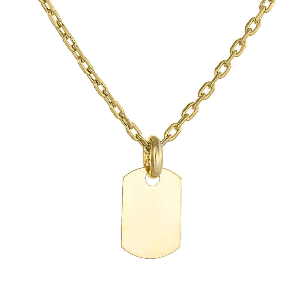 Ανδρικό Κολιέ Ταυτότητα 14 Καράτια