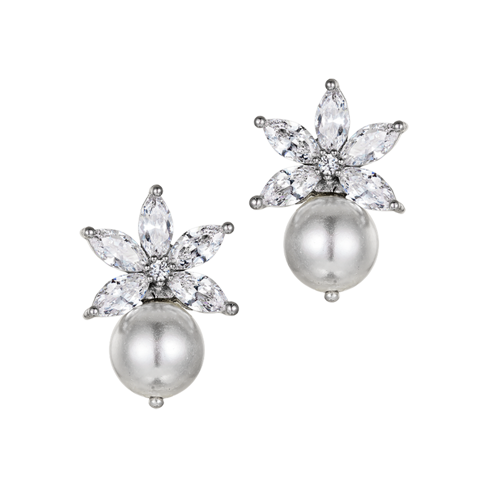 Σκουλαρίκια Γάμου με Μαργαριτάρι