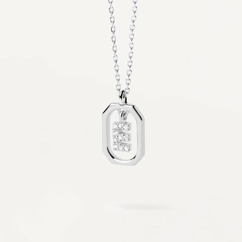 Κολιέ PDPAOLA Mini Letter E Silver